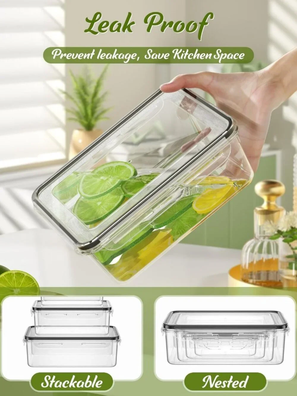 40-Piece BPA-Free Food Storage Containers Set | Leak-Proof Kitchen Organization